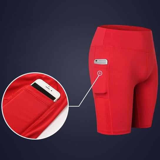 All Seasons Yoga Shorts Stretchable With Phone Pocket - TruGlo Fit #