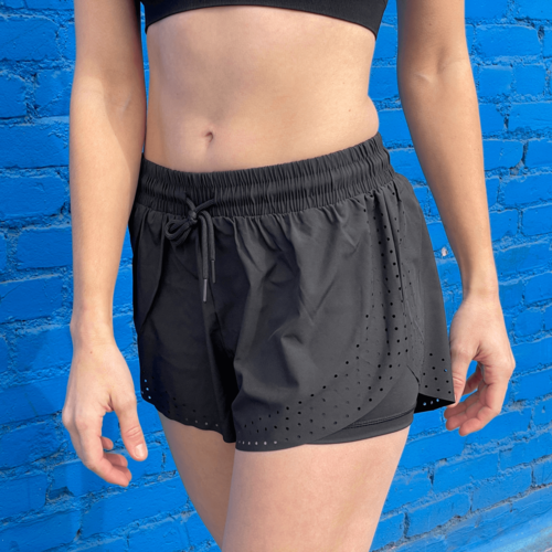 Arielle Athletic Shorts with Built-In Compression - TruGlo Fit #