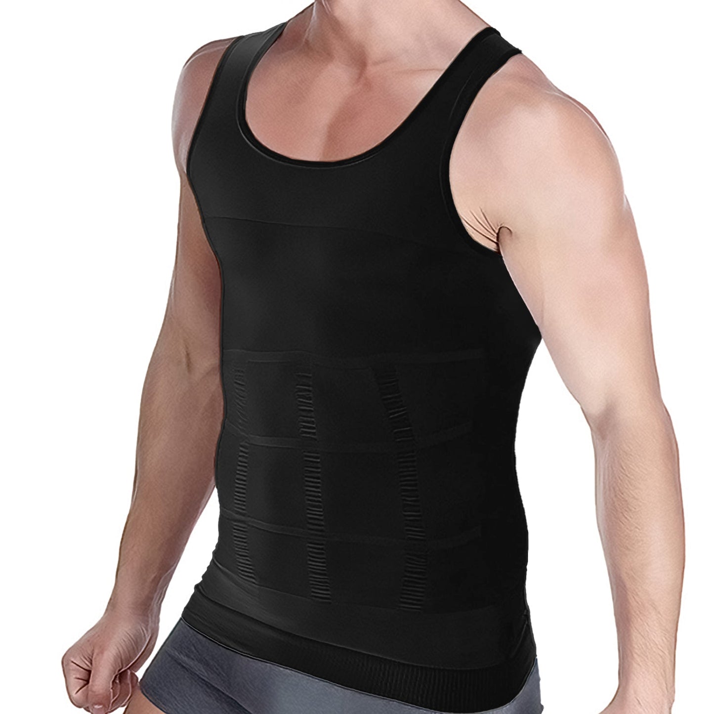 Aptoco Compression Shirt for Men Shapewear Vest Body Shaper Undershirt - TruGlo Fit #