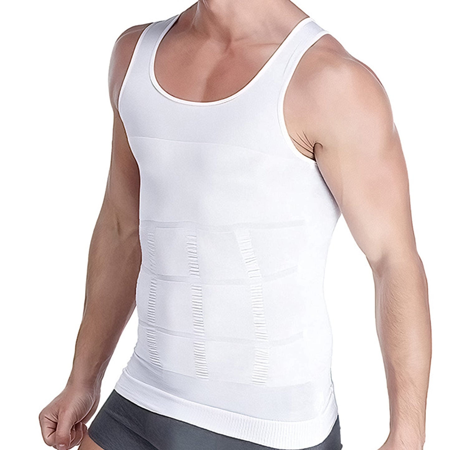 Aptoco Compression Shirt for Men Shapewear Vest Body Shaper Undershirt - TruGlo Fit #