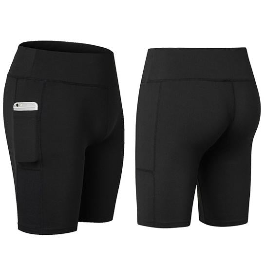 All Seasons Yoga Shorts Stretchable With Phone Pocket - TruGlo Fit #