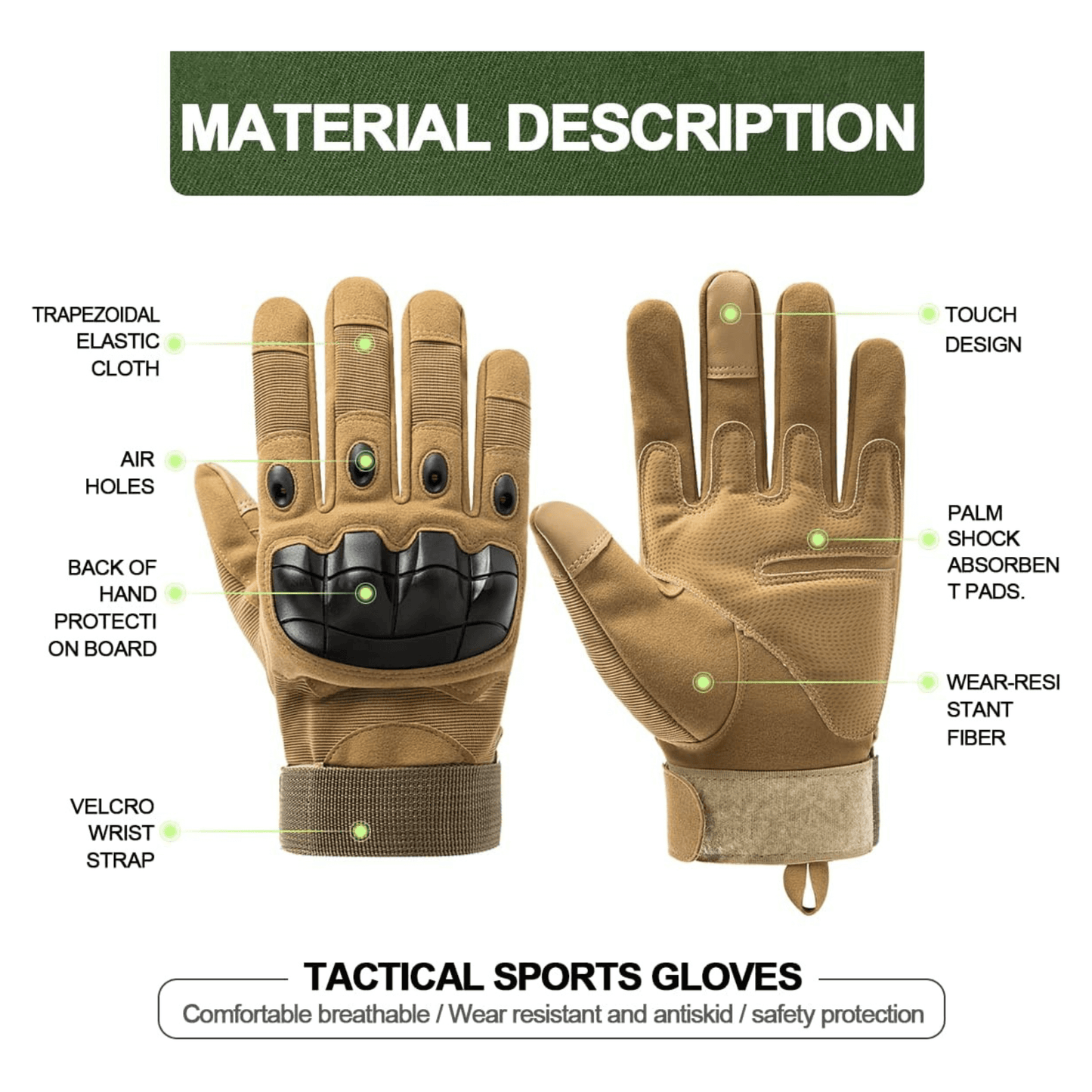 Tactical Military Airsoft Gloves for Outdoor Sports, Paintball, and - TruGlo Fit #