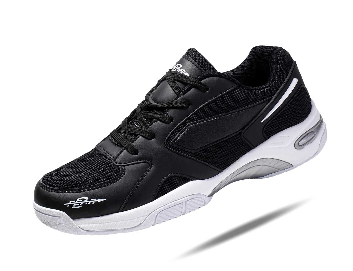 Men's High Arch Support Walking Shoes - All-in-One Comfort, Black - TruGlo Fit #