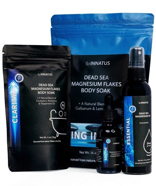 Luxury Dead Sea Spa Gift Set – Bath Salt, Magnesium Flakes, Magnesium - TruGlo Fit #