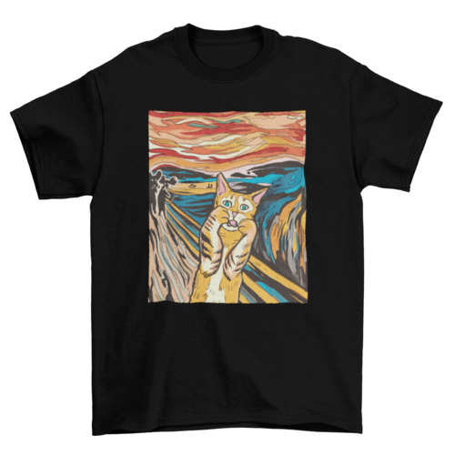 The Scream parody cat t-shirt - TruGlo Fit #