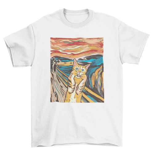 The Scream parody cat t-shirt - TruGlo Fit #