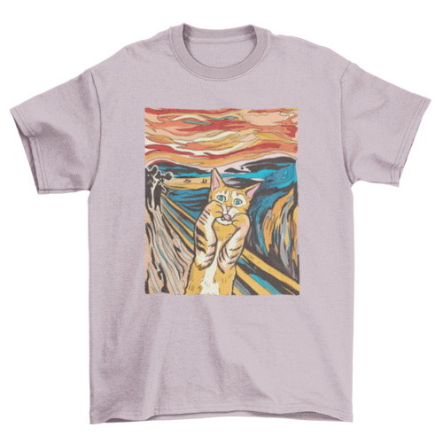 The Scream parody cat t-shirt - TruGlo Fit #