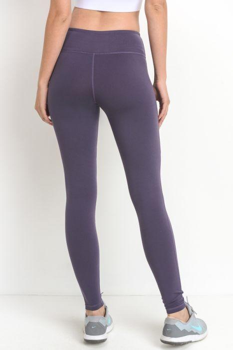 Colorblock Mesh Full Leggings - Dark Violet - TruGlo Fit #