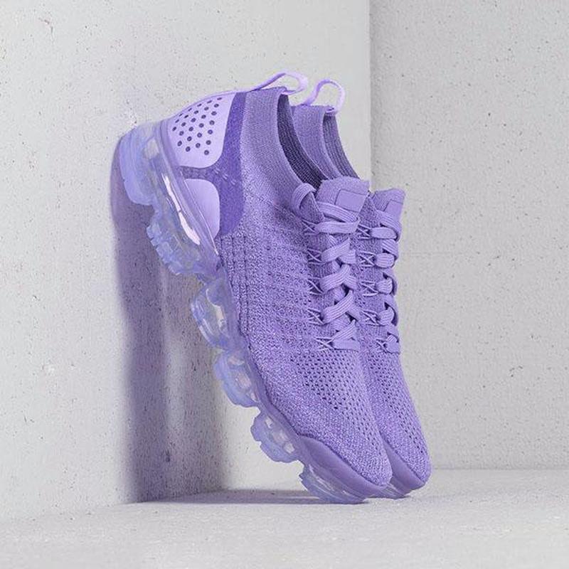 2021 Purple Sneakers Women Casual Shoes Mesh Air-Cushion Flat - TruGlo Fit #