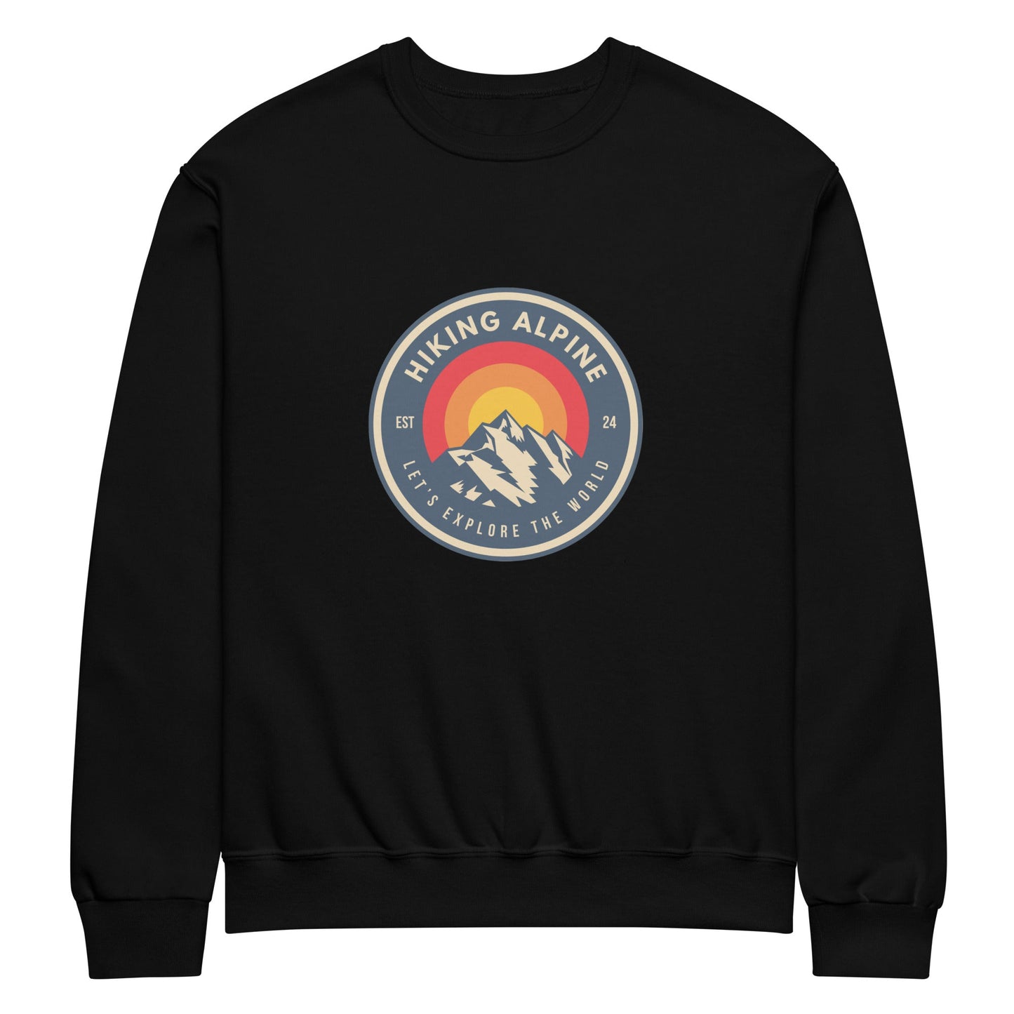 Hiking Alpine Mountains Crew Neck Sweatshirt - TruGlo Fit #