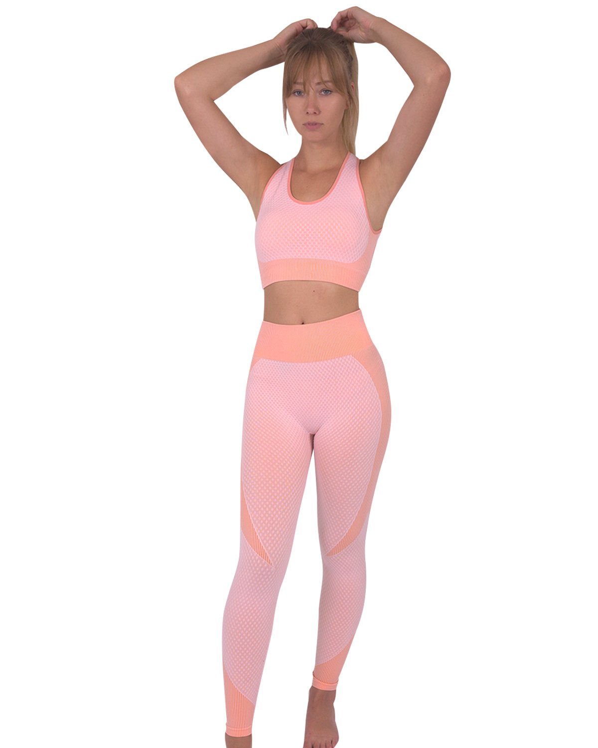 Trois Seamless Sports Bra - Pink - TruGlo Fit #