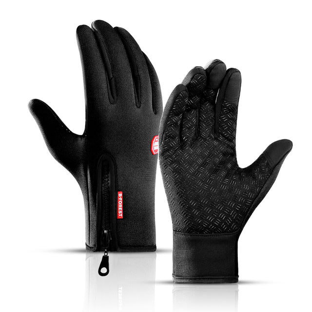 Thermal Gloves Winter Cycling Gloves With Wrist Support Touch Screen - TruGlo Fit #