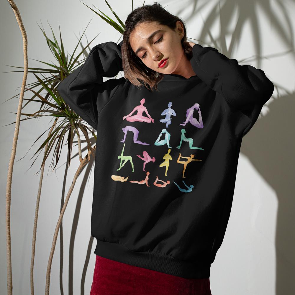 Yoga Theme Crewneck Sweatshirt - TruGlo Fit #