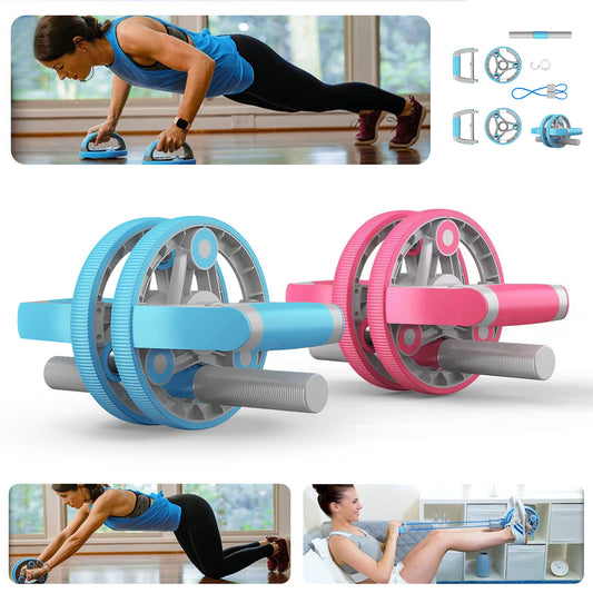 Multifunctional Abdominal Wheel Pull Strap Gym Fitness Training Set - TruGlo Fit #