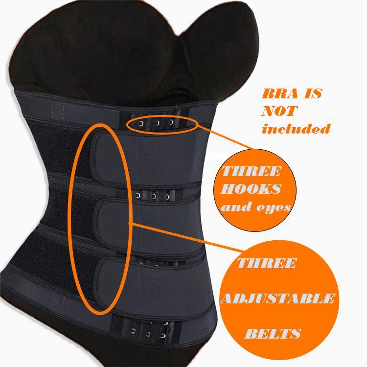 THREE BELT women waist trainer to lose weight while working out - TruGlo Fit #