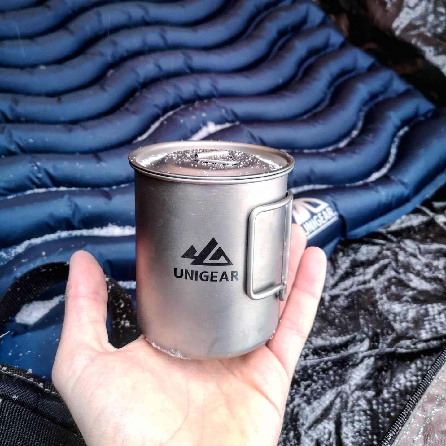 100% Titanium Camping Cup 450ml - TruGlo Fit #