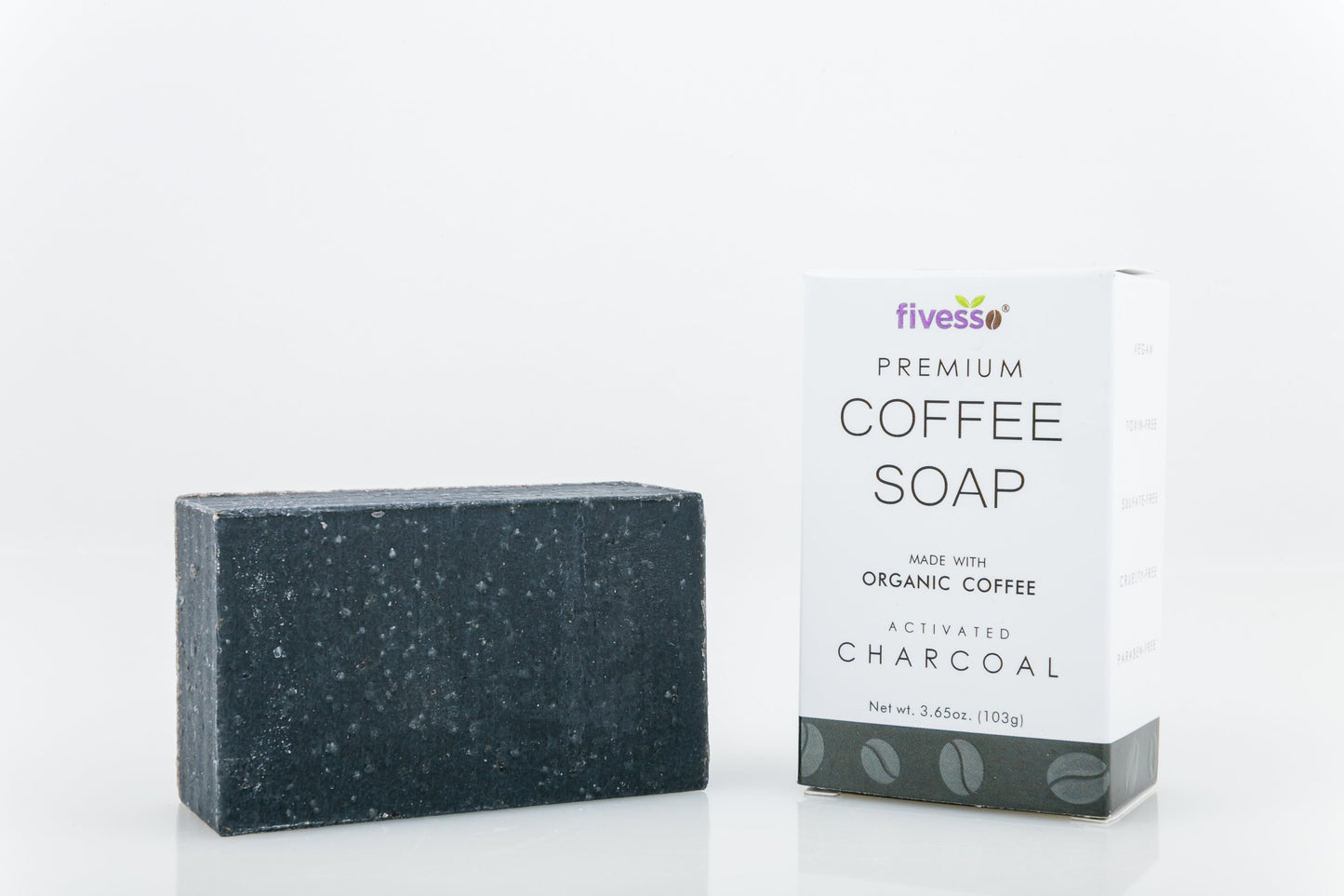 Activated Charcoal - Premium Coffee Soap Bar - TruGlo Fit #