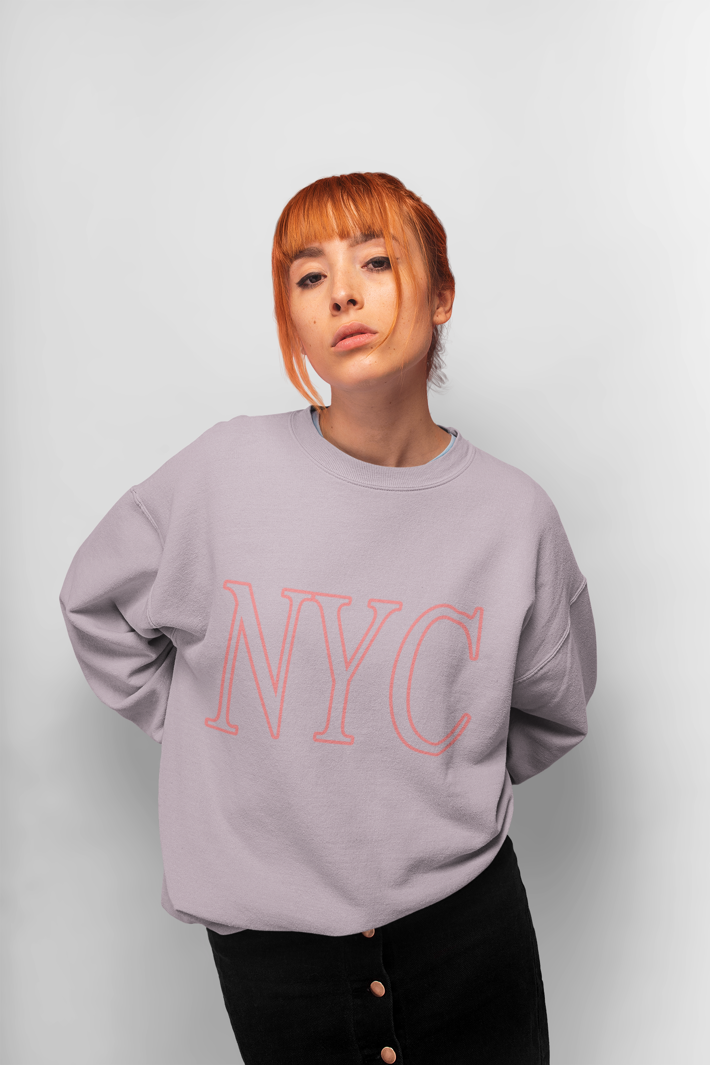 Womens Pink NYC Crewneck Sweatshirt - TruGlo Fit #