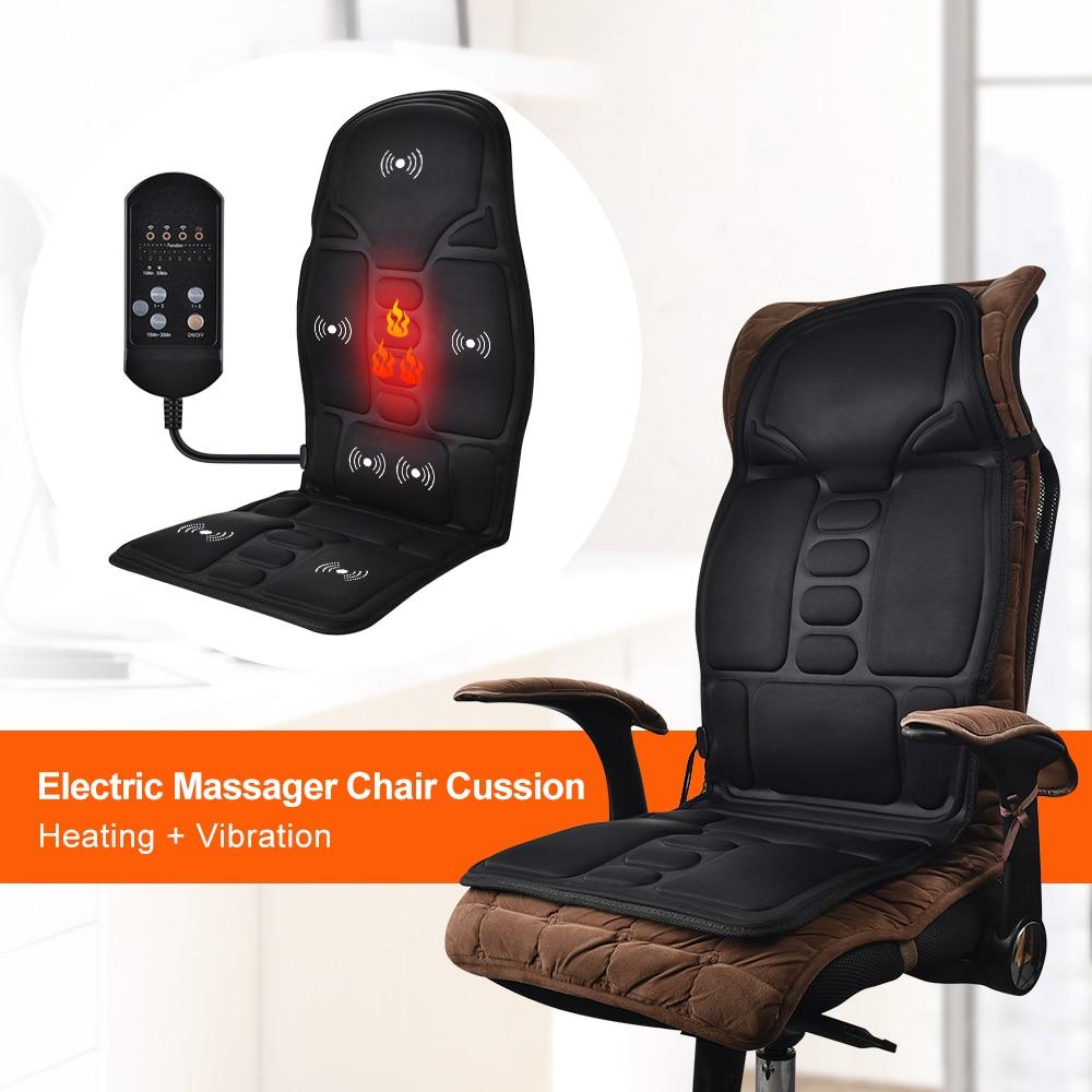 Portable Vibrating Heat Therapy Massage Cushion Mattress - TruGlo Fit #