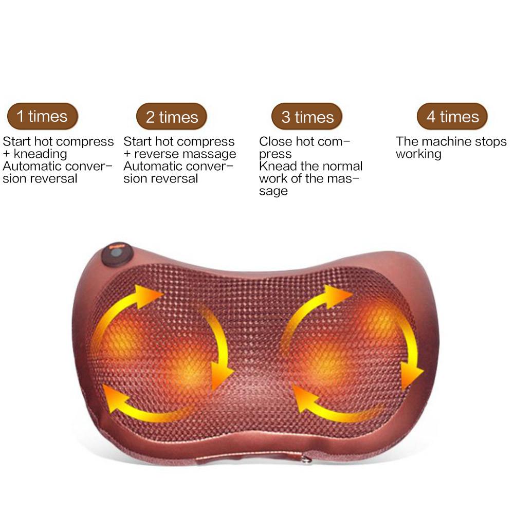 Portable 4 heads Massage Pillow - TruGlo Fit #